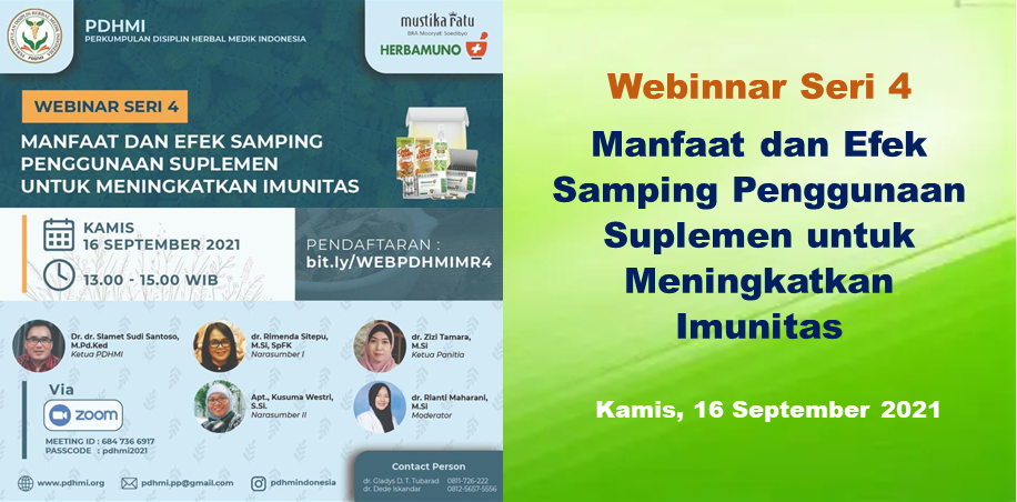 Webinar Manfaat dan Efek Samping Suplemen untuk Imunitas